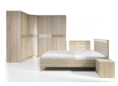 COMPLETE Bed Wardrobe BEDROOM SET CLOSET BED CHEST OF DRAWERS - CREMONA 3