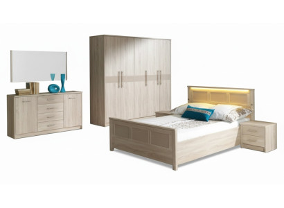 Bedroom furniture set: bed, wardrobe, dresser, complete set, dresser.