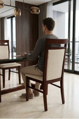 Solid wood chair dining chair designer leather chair chairs dining chairs K37