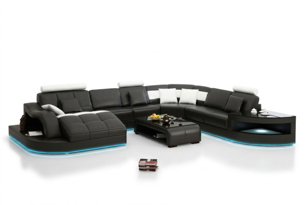 Leather sofa couch living landscape corner sofa corner set design modern new sofa