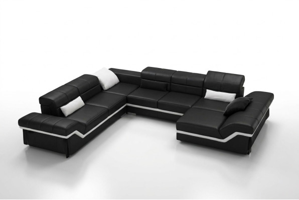 LEATHER SOFA XXL LIVING AREA CORNER SOFA DESIGN SOFA COUCH SET CORNER COUCH NEW