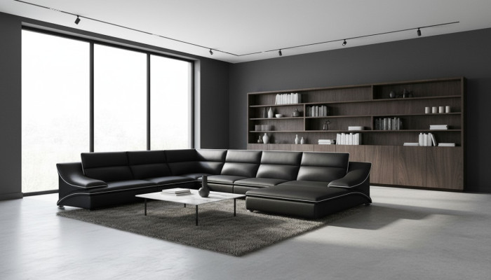 Leather sofa couch sofa set new 3+2+1 seating suite design modern sofa