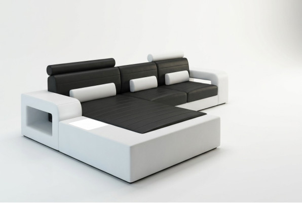 LEATHER *MOD H2209 BETA* CORNER SOFA SET LEATHER COUCH NEW SOFA SET CORNER SOFA
