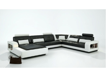 Corner sofa couch upholstered living landscape leather corner sofas set U shape H2209