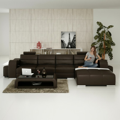 Leather sofa sectional couch designer Pisa living area couch sofa L shape Beta new