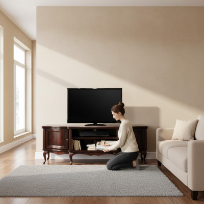 Wooden TV Stand: Natural Beauty and Practicality in One