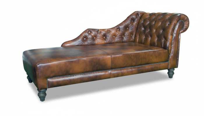 Chesterfield chaise lounges leather chaise textile fabric sofa relax