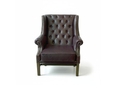 Chesterfield wingback chair armchair couch relax upholstery designer couches new KINGS3