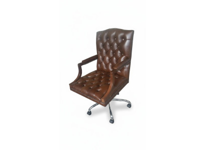 Chesterfield Office Chair Swivel Chair Office Armchair Leather Armchair KING Swivel Chair New