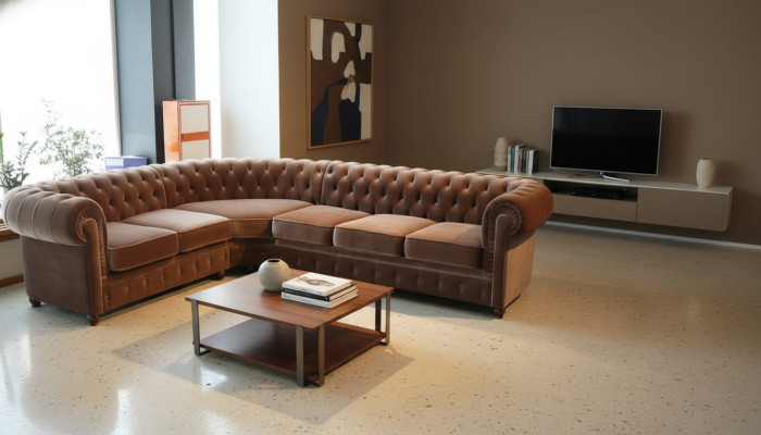 Chesterfield corner sofa set corner sectional upholstered seat sofa set new
