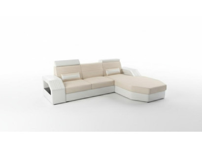 Designer sofa couch corner sofa leather fabric textile upholstery suite living landscape