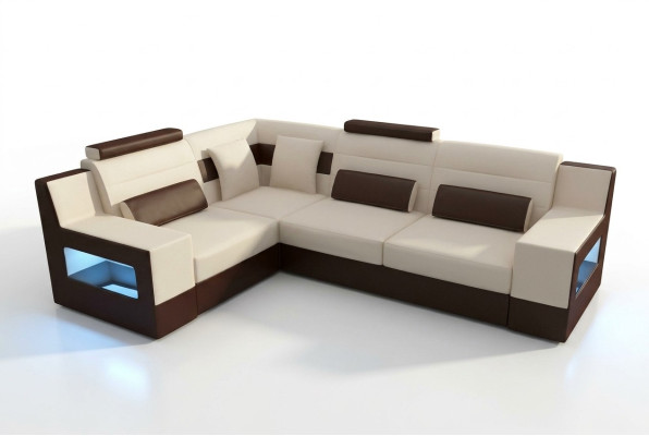 Living landscape sofa couch upholstery corner sectional suite textile fabric leather sofas