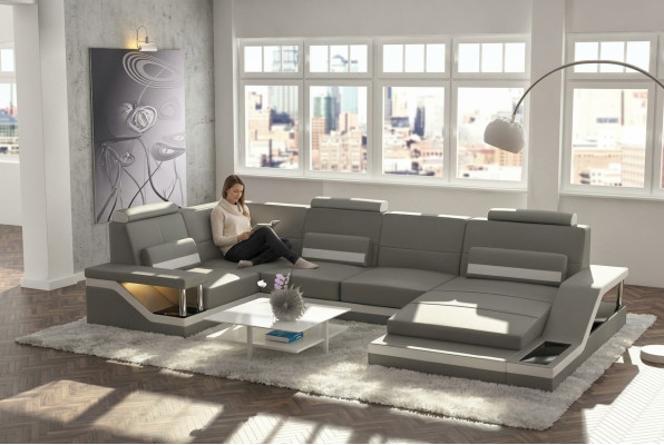 Living area sofa upholstered couch corner corner sofa set textile fabric leather sofas
