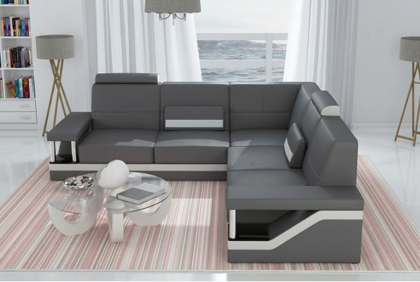 Leather sofa corner couch sofa couch poster corner suite sofas fabric leather suite new