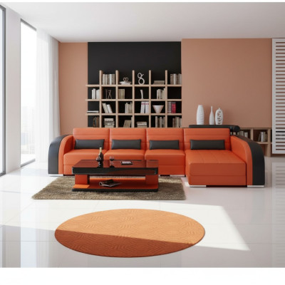 Big Couch Sofa Living Area Upholstery Corner Leather Sofa Set Couches Bergamo