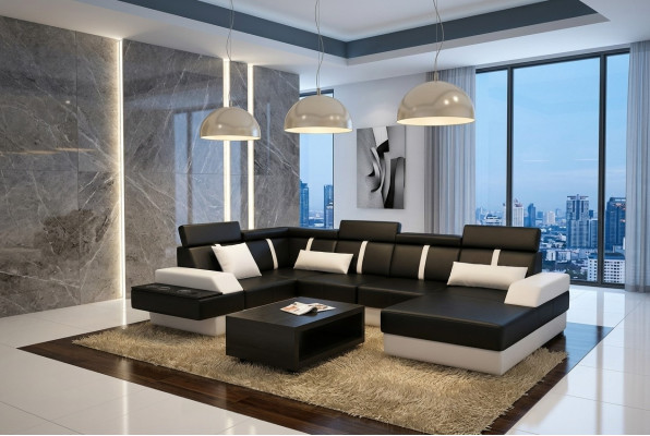 Designer living area corner couch sofa upholstered suite leather sofa sofas new.