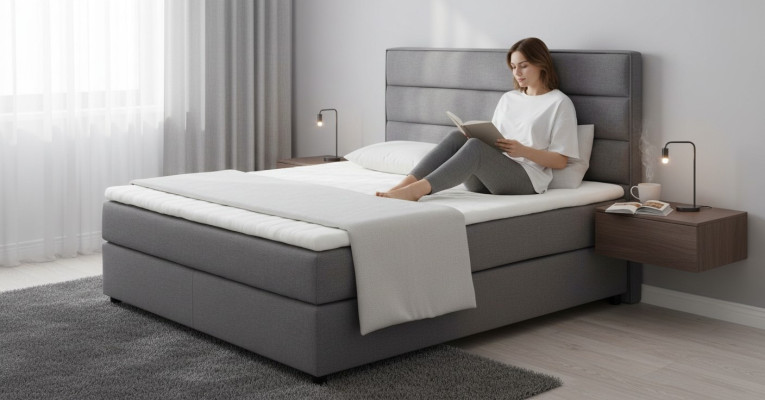 Continental textile bed box spring bed beds upholstery high double leather