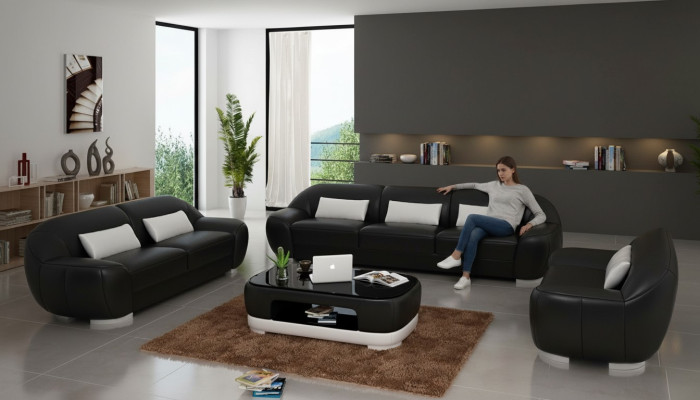 Leather Sofa Couch Living Landscape Corner Sofa Corner Suite Modern Sofa Design