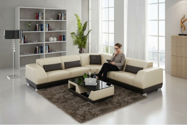 Leather sofa couch living landscape sofa corner sofa corner ensemble modern design
