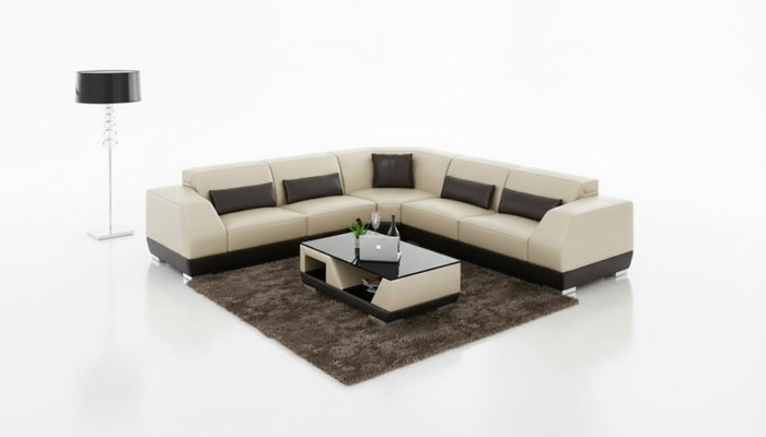 Leather sofa couch living landscape sofa corner sofa corner ensemble modern design