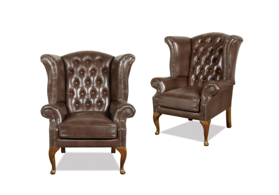 Chesterfield Wingback Chair Queen Chair Antique Look Couch Upholstery TV New Furniture