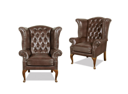 Chesterfield Wingback Chair Queen Chair Antique Look Couch Upholstery TV New Furniture