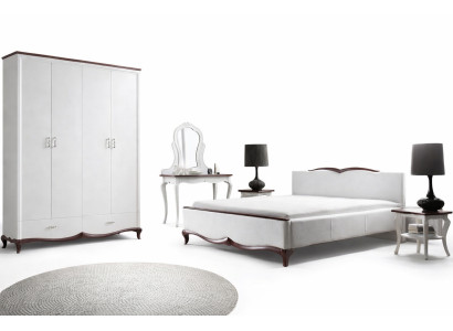 Double bed Chester bed bed beds upholstery textile classic wood bedroom new