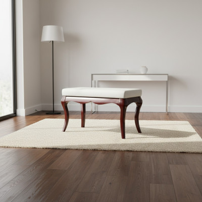 Hocker Bank Original Milano Textile Genuine Handicraft Solid Wood Full Wood MI-Bank