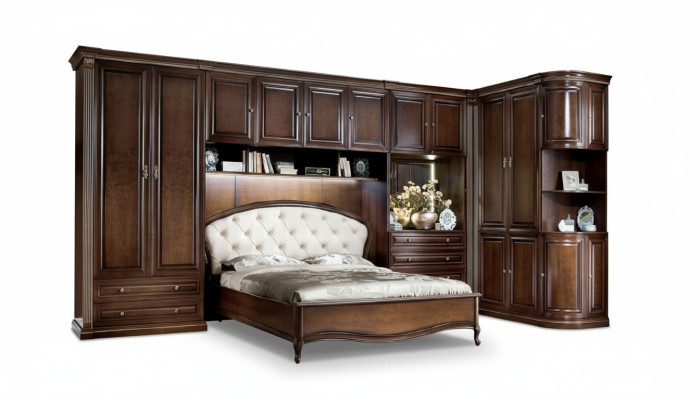 Bed Bedroom Royal Bedroom + Upper Cabinet Wardrobe New Verona IV