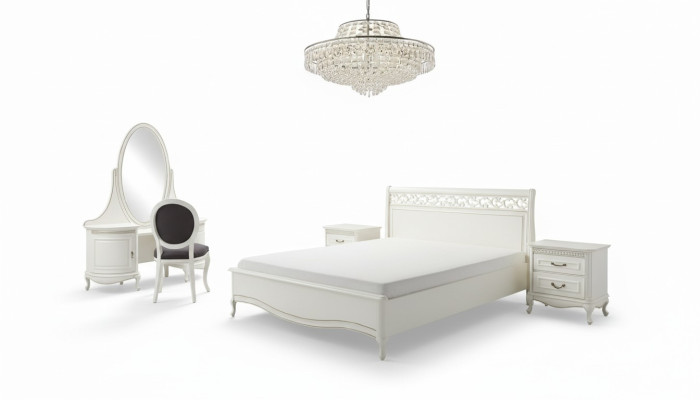 Italic Style Set 5-piece Bed Designer Exclusive Luxury Bed Beds Double Bed