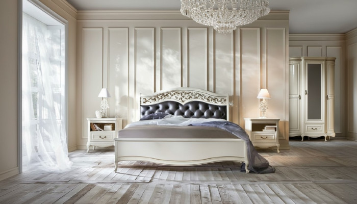 Italian style bedroom complete furniture bed nightstand wardrobe chest of drawers 2