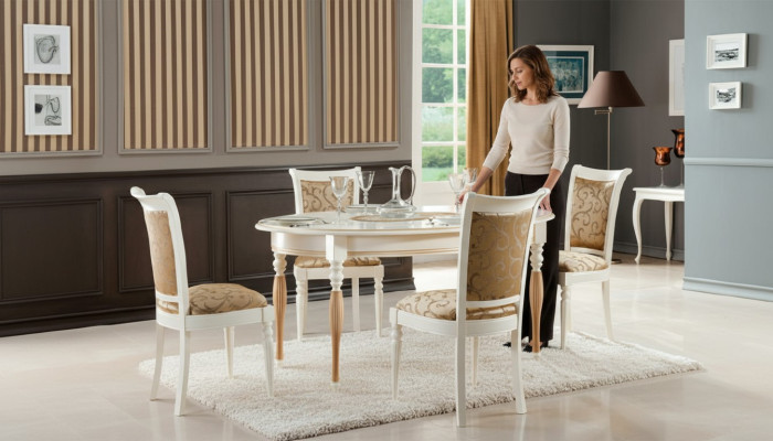 Dining room chair set dining group table solid wood real wood 4 chairs with table new