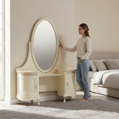 Classic Console Makeup Mirror Dressing Table Dresser - Model V Dressing Table