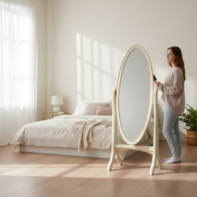 Classic Chippendale Design Mirror Large Floor Mirror Model V-Floor Mirror