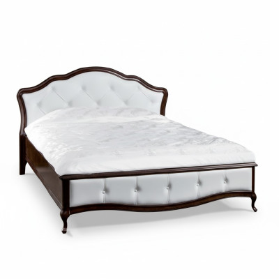 Bed, marital bed, double bed, king bed, bedroom, classic leather bed, model V-2T