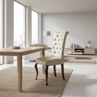 Classic chairs, designer chair, wooden chair, king's chair, Chesterfield dining chair.