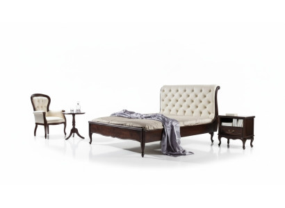 Chesterfield Bed Double Bed Genuine Leather Upholstered Beds with Swarovski Possible