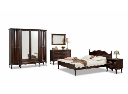 Italian style bedroom complete furniture bed nightstand wardrobe dresser 1