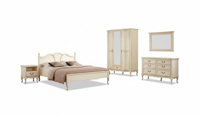 Bedroom set bed dresser wardrobe nightstand Italian furniture new