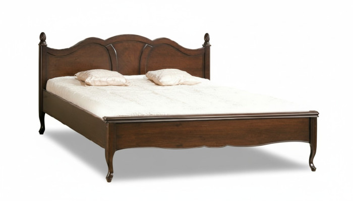 Classic bed, double bed, beds, leather, textile, genuine antique style, wood
