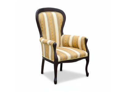 Classic Chairs Upholstery Textile Fabric Leather Armchair Chair Royal - Model W1