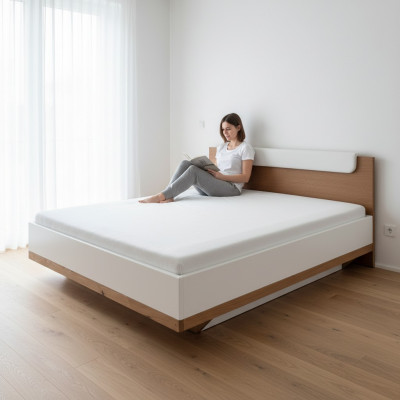 Classic bed beds double bed wooden bed country house - Model CM-B1