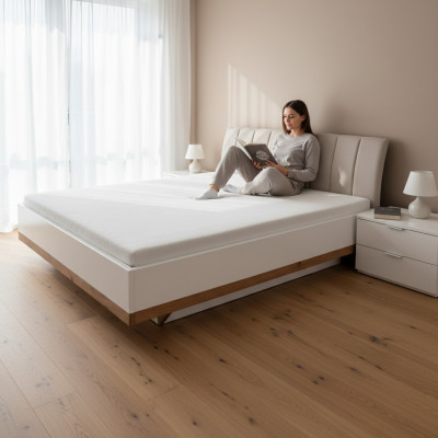 Classic bed beds double bed wooden bed country style - Model CM-B3
