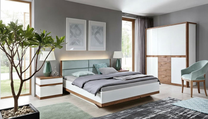 Classic bed beds, double bed, wooden bed, country style - Model CM-B4
