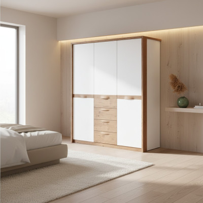 Classic Wardrobes Bedroom Furniture Wardrobe Wooden Wardrobe - CM-3D