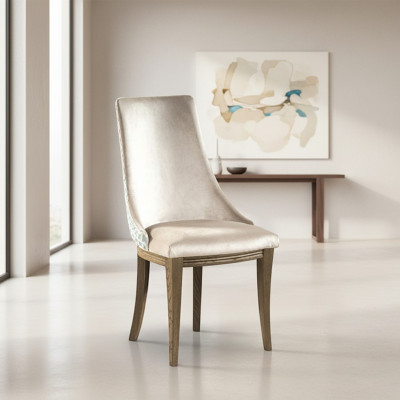 Classic designer upholstered chair cushioned chairs textile leather fabric CM-U1