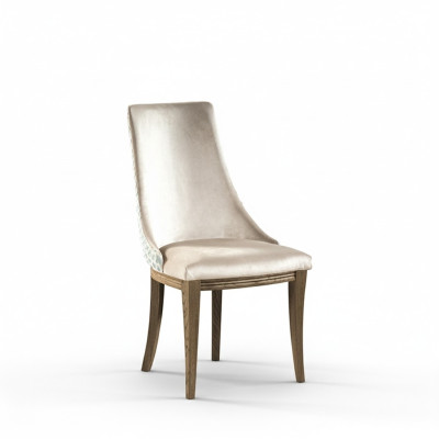 Classic designer upholstered chair cushioned chairs textile leather fabric CM-U1