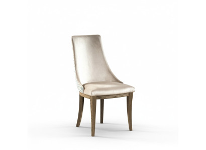 Classic designer upholstered chair cushioned chairs textile leather fabric CM-U1