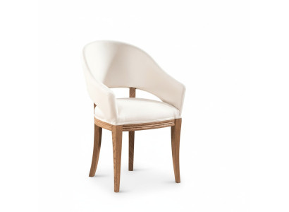 Classic designer upholstered chair, upholstered chairs, textile leather fabric CM-U2