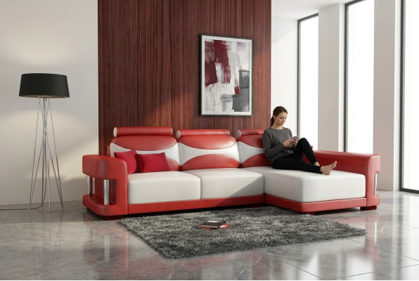 Corner sofa corner sofa set couch upholstery leather living landscape chaise lounge Wies